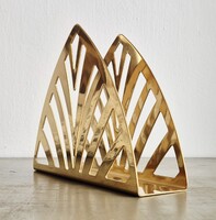 Vintage stílusú IKEA sárgaréz szalvétatartó, 14,5 x 18,5 cm