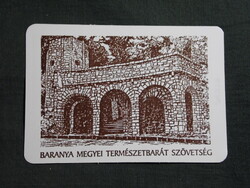 Kártyanaptár,Baranya megyei természetbarát szövetség,Pécs,Pécsi kapu,grafikai, 2003   (5)
