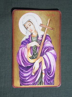 Kártyanaptár,Szent József gyógyszertár,patika,Pécs,grafikai,Szent Rita, 2009   (5)