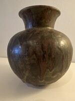 Retró Ruscha 852 Fat Lava német kerámia gömbváza (20 cm)