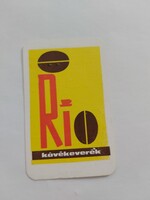 BORSOD-HEVES MEGYEI ÉLELMISZER ÉS VEGYIÁRU NAGYKERESKEDELMI VÁLLALAT MISKOLC kártyanaptár 1971 - Rio