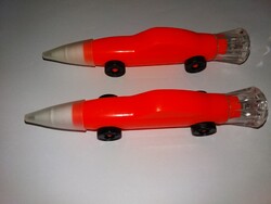 Retro papírboltos trafikos JÁTÉK ZSEBLÁMPA /TOLL/KISAUTÓK MÁLYVA színben DARABRA 14 cm