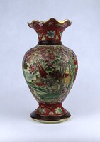 1Z273 Régi fácános SATSUMA japán porcelán váza 31 cm