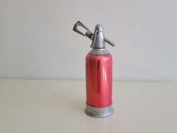 Régi retro pink rózsaszín alumínium szódásszifon Autosyphon mid century szifon Mofém
