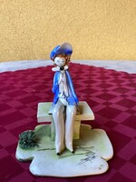 ZAMPIVA Olasz kerámia figura 10x8 cm.