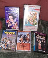 Eredeti retro VHS kazetta csomag – Disney, Werner, ritka mesék és filmek