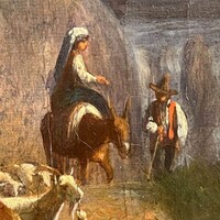 Markó András, ifj. (1824-1895): Itáliai táj vándorokkal F00558