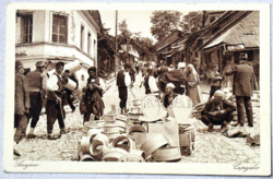 Sarajevo - Nadkovaci ulica  , vásár, bazár  -   antik képeslap