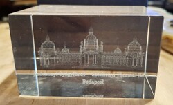 Széchenyi Gyógyfürdő Széchenyi Thermal Budapest  3D lézer gravírozott üveg , asztali nehezék