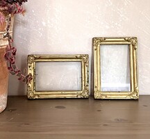 Antik vintage aranyszínű mini blondel fénykép méretű keretek