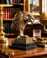 Monumentális bronz sas szobor – Johan Coenraad Altorf után – 39,6 cm • 12 kg • márvány talp