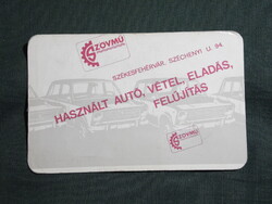 Kártyanaptár,Szövmű autó adás-vétel,felújítás,Székesfehérvár,Lada,Zsiguli autó, 1974   (5)