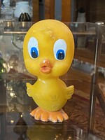 MATTEL CSŐRIKE, SÁRGA MADÁR, GUMI, MŰANYAG GYEREK JÁTÉK ÁLLAT FIGURA 15 CM