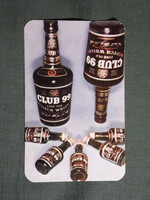 Kártyanaptár,Club 99 Fine Old Scotch Whisky,Szabadegyháza szeszipari vállalat, 1973   (5)
