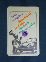 Kártyanaptár,Velence ÁFÉSZ,Muskátli,Lidó autós vendéglő,grafikai, 1969   (5)