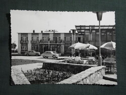 Képeslap,Szelidi tó,Tó vendéglő,étterem,terasz,szálló,autó látkép,részlet, 1965-