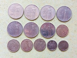 Olaszország 13 db Különböző Érme 100 Líra 1956-1998