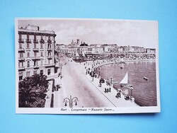 Képeslap (46/1) - Olaszország - Bari - Nazario Sauro sétány 1930-as évek - (9x14 cm)