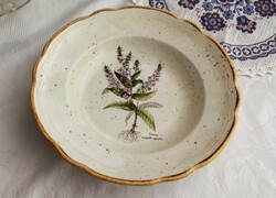 Olasz mélytányér – botanikus mintás, Made in Italy, 24 cm