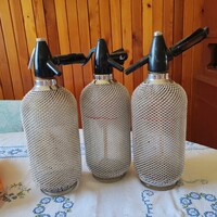 Retró régi fém szódás szifon