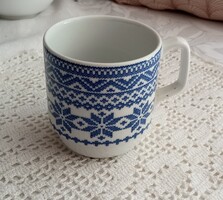 Norvég mintás porcelán teás bögre 2 dl