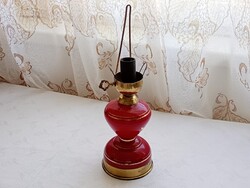 Petróleum lámpa alakú lámpatest üveg fém elektromos retro Olasz fotogénlámpa alkatrésznek art deco