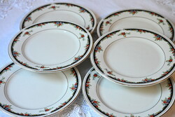 6 db vintage porcelán kistányér / desszertes tányér – Royal Five Stars, 19 cm