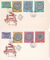 1964 FDC pár Halasi Csipke Teljes Sor Elsőnapi Borítékok