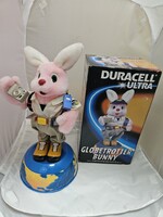 Duracell Ultra Globetrotter Bunny Nyuszi elemes, zenélő és mozgó reklámfigura eredeti dobozával