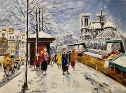 Hepp Natália: Párizs télen (  Antoine Blanchard ihlet után))