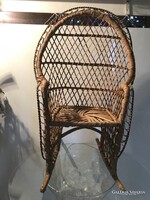 HINTASZÉK - USA - 36 x 24 x 23 cm - RATTAN - RETRO  - HIBÁTLAN