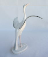 Royal Dux Czechoslovakian Porcelain Bird Crane Gém