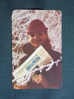 Kártyanaptár,Fejér Megyei Hírlap,napilap,újság,női modell, 1983   (5)