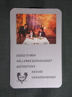 Kártyanaptár,Kop-Ka ÁFÉSZ,Dám hotel,étterem,presszó,Tamási, 1983,   (5)