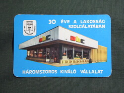 Kártyanaptár,Vác ÁFÉSZ,Élelmiszer ABC áruház, 1982   (5)