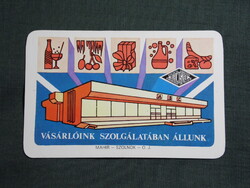 Kártyanaptár,Cegléd ÁFÉSZ,Élelmiszer ABC áruház,grafikai, 1983   (5)