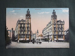 Képeslap,Budapest,Klotild paloták,Kígyó tér,városi látkép,részlet,Párisi nagy áruház kiad Bp.,1915-