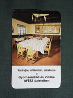 Kártyanaptár,Gyomaendrőd ÁFÉSZ,Nagylaposi Birkacsárda, 1983   (5)