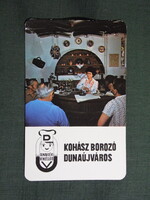 Kártyanaptár,Dunaújváros ÁFÉSZ,Kohász borozó, 1982   (5)