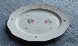 Herendi "Tercia" őszirózsás nagy méretű ovális, sültes, pecsenyés tál 47 cm
