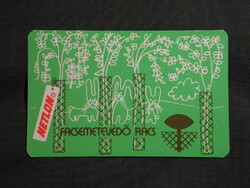 Kártyanaptár,Netlon facsemetevédő rács,Magyar viscosgyár Nyergesújfalu,grafikai, 1984   (5)