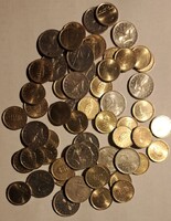 „55 db régi magyar forint érme vegyes lot – 1, 2 és 5 Ft-os pénzek gyűjtőknek”