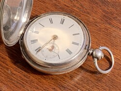 Ezüst nagyméretű kulcsos zsebóra 52 mm