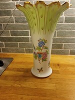 Herendi Viktória mintás könnycsepp váza 37cm