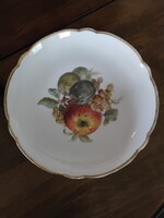 Régi C. M. Hutschenreuther Hohenberg Bavaria porcelán gyümölcsöstál / kínálótál (28 cm) neorokokó