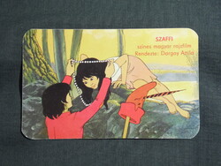 Kártyanaptár,Veszprém,MOKÉP,mozi,Szaffi rajzfilm, 1986   (5)