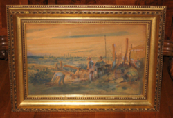 IGAZI KURIÓZUM ! CSODÁS GARANTÁLTAN EREDETI PÉCZELY ANTAL / 1891-1960 / KÉP
