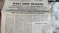 Történelmi csúcspont kiadvány 1956 okt.29. Nagy Imre beszédes lapszám