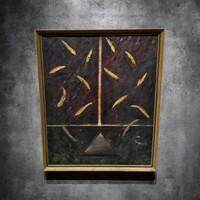 Várady Róbert "Hommege a Rilke II." 1988' 100x120 cm olaj/vászon