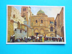 Képeslap (46/1) - Izrael - Jeruzsálem - Szentsír bazilika 1930-as évek - (9x14 cm)